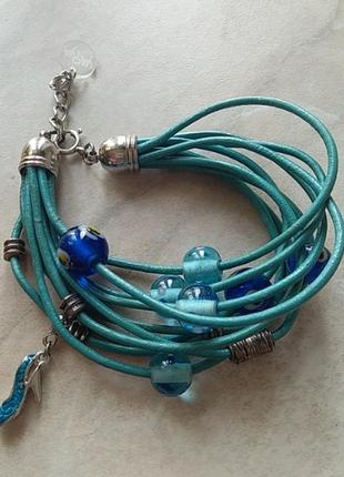 Браслет на руку с  мурански  стеклом.