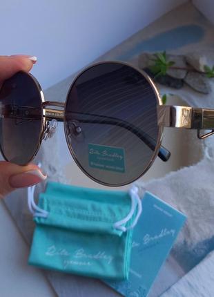 Сонячні поляризовані жіночі окуляри бренду rita bradley італія круглі1 фото