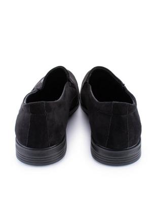 Мужские черные туфли эко замша чоловічі туфлі4 фото