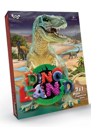 Набір для творчості данко тойс dino land, 7 в 1, dl-01-01u
