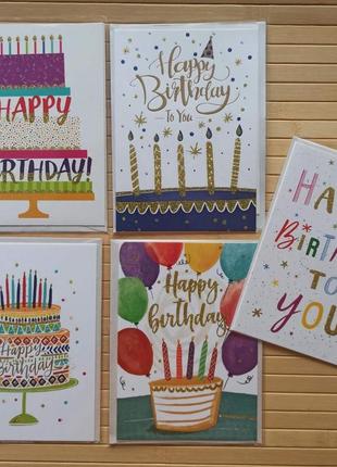 Листівка з днем народженням happy birthday крафт