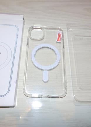 Чехол silicone clear case with magsafe для iphone 113 фото