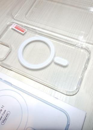 Чехол silicone clear case with magsafe для iphone 114 фото