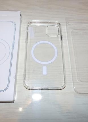 Чехол silicone clear case with magsafe для iphone 115 фото