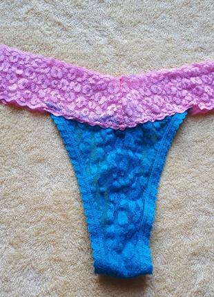 Новые голубые розовые леопардовые трусики стринги гипюровые сетка бикини танга леопард принт гипюр с-м/8-10/36-38/44-46 secret possessions