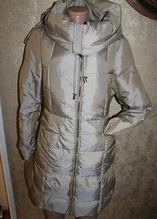 Xl разм. пуховик zara очень теплый и стильный 80% grey duck down, 20% feather длина по спинке - 89 с