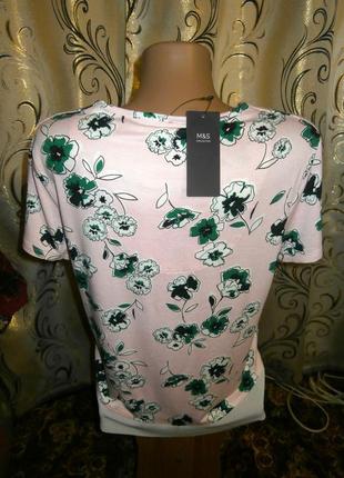 Симпатична блуза з квітковим принтом marks & spencer4 фото