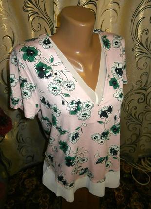 Симпатична блуза з квітковим принтом marks & spencer2 фото