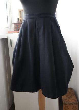 Юбка чёрная, юбка миди, юбка хлопковая1 фото