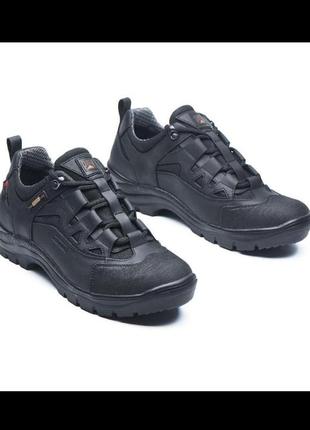 Тактичні шкіряні чорні кросівки, взуття військове, военные кроссовки черные размеры 34-482 фото