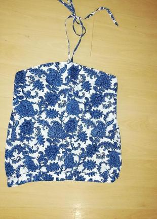 Топ porcelian синьо-білий