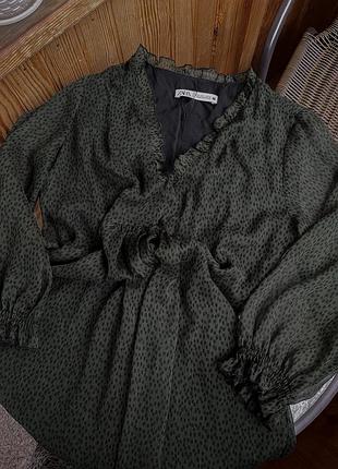 Платье zara хаки 4