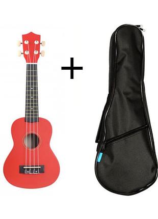 Укулеле alfabeto carbuku21 (червоний) + чохол