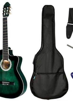 Набір гітара акустична bandes cg-851c gls + чохол + ремінь + медіатори