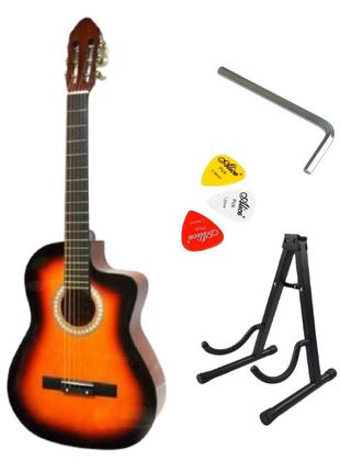 Набір гітара акустична bandes cg-851c 3st + стійка + медіатори