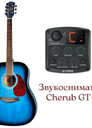 Електроакустична гітара equites wkl 01 bls 41''+ cherub gt-3 preamp