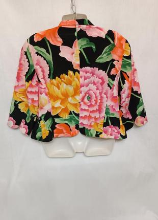 Жакет, пиджак в цветочный принт antonette 3xl, 4xl3 фото