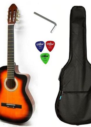 Набор гитара классическая bandes cg-851c 3st + чехол + медиаторы