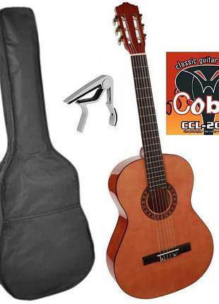 Набор гитара классическая salvador cortez sc-144+чехол+струны+каподастр