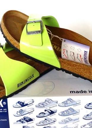 Ортопедические шлепанцы birkenstock madrid birko flor3 фото