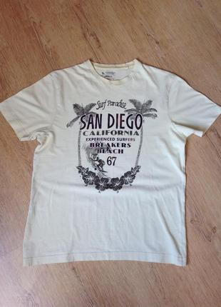 Футболка з принтом лимонного кольору розмір s