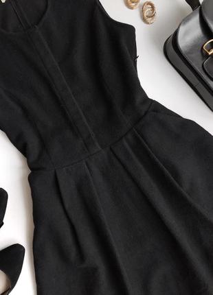 Чёрное шерстяное платье ottod’ame в стиле max mara cucinelli3 фото