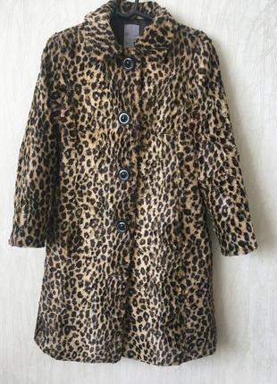 Пальто с леопардовим принтом весна4 фото