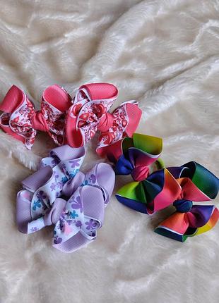 Бантики на заколках ручной работы
