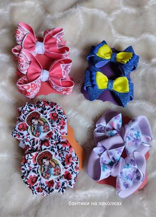 Бантики на заколках ручной работы