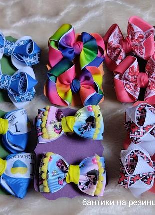 Бантики на заколках ручной работы