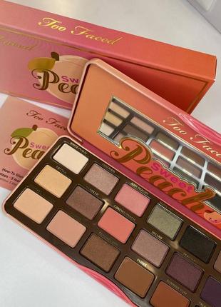 Тени sweet peach от too faced