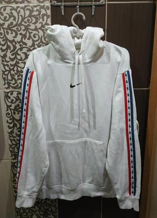 Мужской худи, балахон, реглан nike sportswear fleece pullover hoodie mens - white