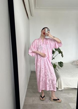 Вінтажне японське рожеве кімоно4 фото