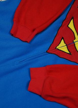 Пижама кигуруми флисовый костюм супермена superman dc comics5 фото