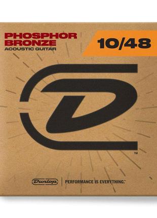 Струны для акустической гитары  dunlop dap1048 phosphor bronze extra light  (010-048)
