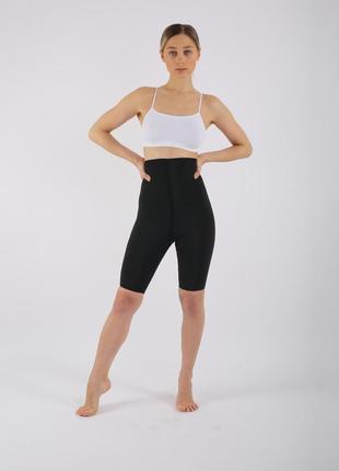 Шорти жіночі спортивні неопренові для схуднення orthopedics medical bd2700 чорні, розмір s топ6 фото