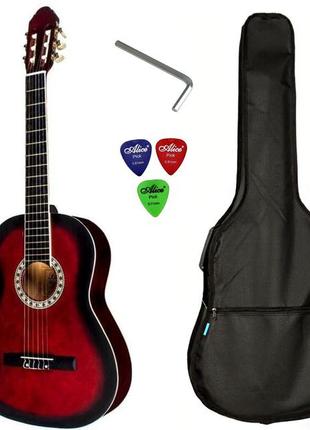 Набор гитара классическая bandes cg-851 rd + чехол + медиаторы