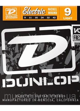 Струни dunlop для електрогітари den0942 nickel plated steel light (009-042)