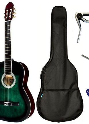 Набор гитара классическая bandes cg-851 gls + чехол + каподастр + медиаторы