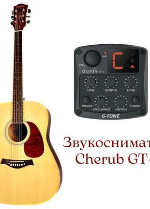 Электроакустическая гитара  equites wkl 01 n 41'' + cherub gt-3 preamp