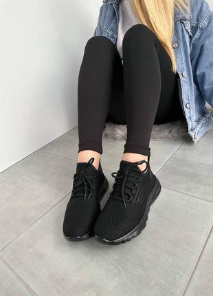 Чорні текстильні кросівки2 фото