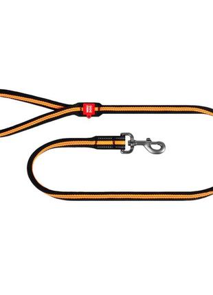 Поводок-шнур для собак нейлоновый waudog nylon амортизирующий д 15 мм дл 122-130 см