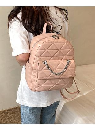 Жіночий рюкзак екошкіра 2003 pink