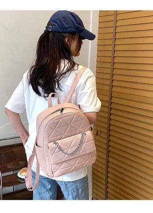 Женский рюкзак эко-кожа 2003 pink6 фото