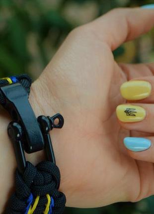 Ремешок для часов из паракорда с плетением трилобит и застежкой карабин-регулятор+...