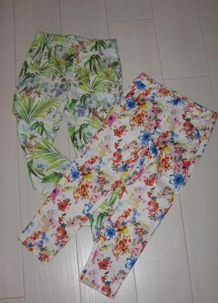 Яркие брюки для девочек в размере 98-128 весна-лето.