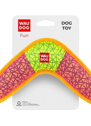 Игрушка для собак waudog fun бумеранг 14 х 24 см розовая (62077)