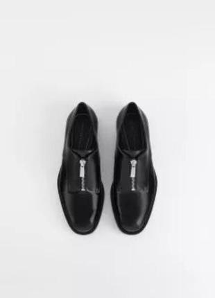 Туфлі -блюхери з блискавкою з нової колекції zara розмір 39,41