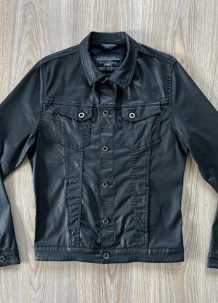 Чоловіча стрейчева джинсова куртка з просоченням zara man denimwear