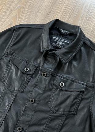 Чоловіча стрейчева джинсова куртка з просоченням zara man denimwear